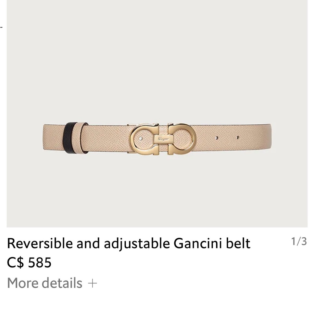 Ferragamo Reversible Gancini belt